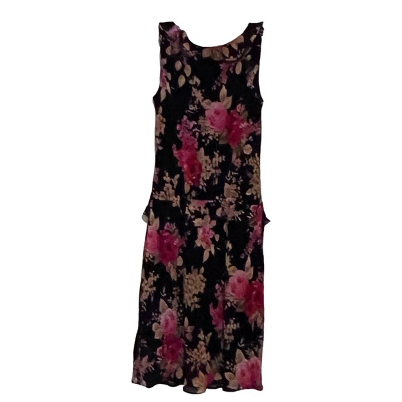 Sheri Martin New York Women's Black Red Tan Sleeveless Dress Size 10‎ - Picture 1 of 4
